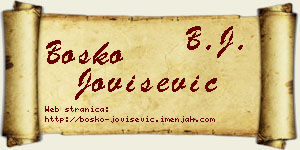 Boško Jovišević vizit kartica